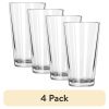 (4 pack) 160 oz Milk Beer Everyday Clear Pint Glass