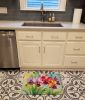Orchids in Watercolor Memory Foam Kitchen Mat Machine Washable Anti-Fatigue Mat Cushion Comfort Bath Mat or Kitchen Rug